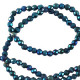 Faceted glass beads 2mm round Montana blue ab coating